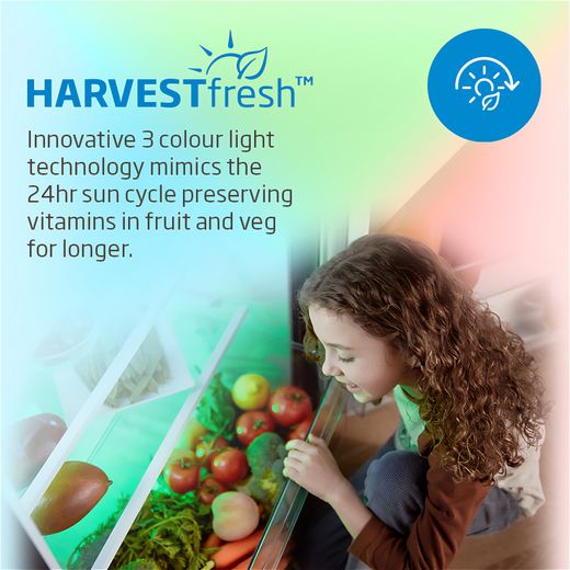 Beko HarvestFresh™ LNP4686LVW Fridge - White - Annotation - Harvest fresh